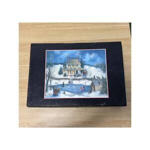 "Skating on Christmas Eve" Figurines VINTAGE